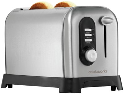 Cookworks Highlift 2 Slice Toaster - Stainless Steel.